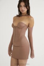 House of CB Mokka Mini Sukienka Gorset Mayara Stylowa Moda - Image 9
