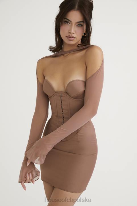 House of CB Mokka Mini Sukienka Gorset Mayara Stylowa Moda - Image 1
