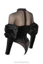 House of CB Monique Body czarny aksamit i tiul na każdą okazję - Image 5