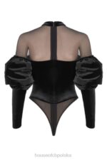 House of CB Monique Body czarny aksamit i tiul na każdą okazję - Image 6