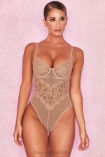 House of CB Nadia brązowe koronkowe body na każdą okazję - Image 10