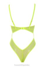 House of CB Nadia koronkowe body neonowożółte modna odzież damska - Image 6