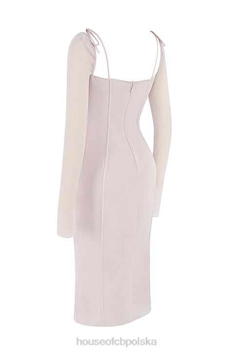 House of CB Ofelia sukienka midi z kryształowymi wycięciami w kolorze eleganckim - Image 11