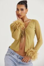 House of CB Oliwkowy Top Claudia Modny Styl 4PND721 - Image 10