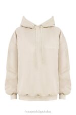 House of CB Oversize bluza z kapturem Halo w kolorze płatków owsianych modna odzież damska - Image 3