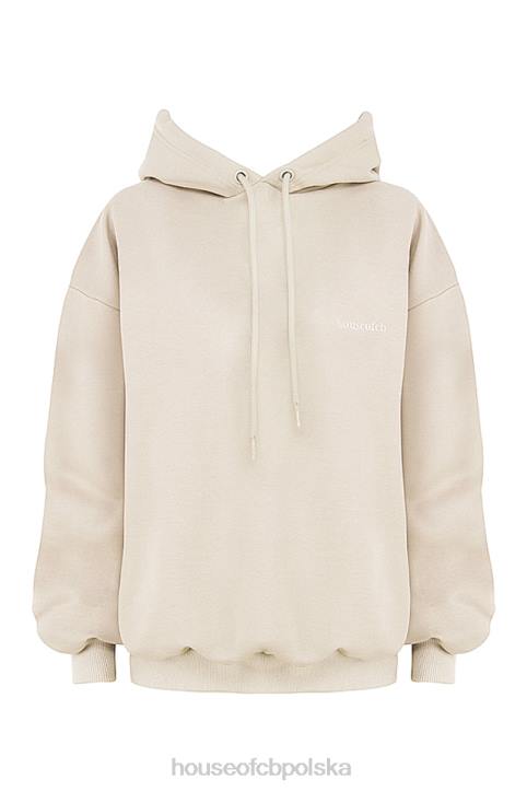 House of CB Oversize bluza z kapturem Halo w kolorze płatków owsianych modna odzież damska - Image 3