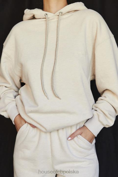 House of CB Oversize bluza z kapturem Halo w kolorze płatków owsianych modna odzież damska - Image 1