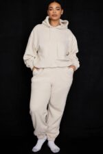 House of CB Polarowe Spodnie do Joggingu Sky Oatmeal Komfort i Styl - Image 6