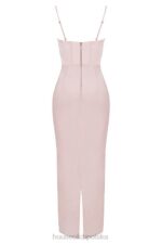 House of CB Pudrowo Różowa Gorsetowa Sukienka Maxi Elegancja na Specjalne Okazje - Image 9