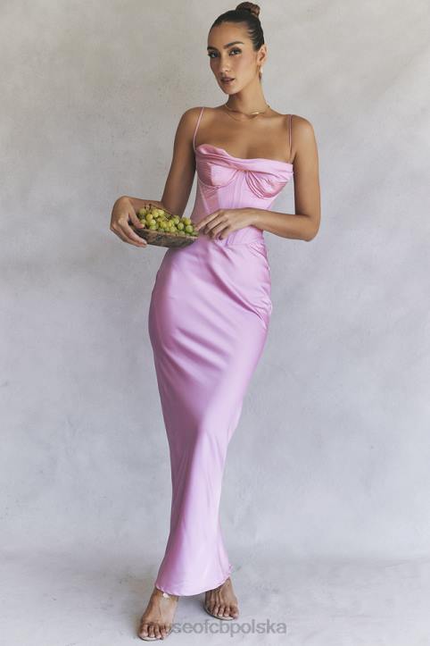 House of CB Różowa Gorsetowa Sukienka Maxi Charmaine Modna Odzież - Image 11
