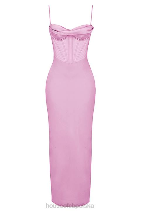 House of CB Różowa Gorsetowa Sukienka Maxi Charmaine Modna Odzież - Image 12