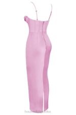 House of CB Różowa Gorsetowa Sukienka Maxi Charmaine Modna Odzież - Image 3