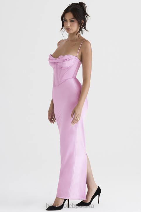 House of CB Różowa Gorsetowa Sukienka Maxi Charmaine Modna Odzież - Image 7