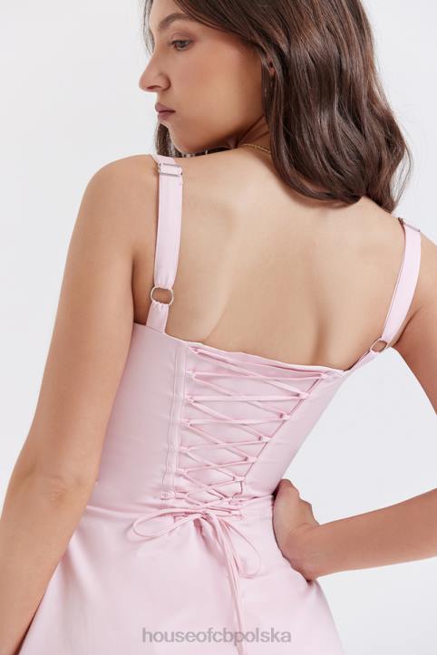 House of CB Różowa mini sukienka gorset Carlotta na każdą okazję - Image 13