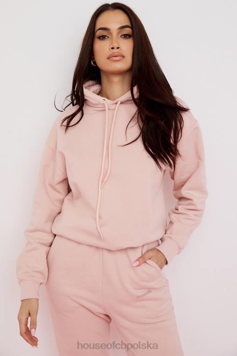 House of CB Różowa Oversize Bluza z Kapturem Halo Modna Odzież - Image 8
