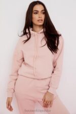 House of CB Różowa Oversize Bluza z Kapturem Halo Modna Odzież - Image 9