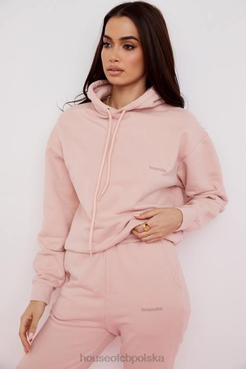 House of CB Różowa Oversize Bluza z Kapturem Halo Modna Odzież - Image 10