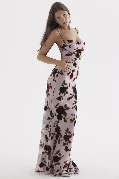 House of CB Różowa sukienka maxi Devore Serena na każdą okazję - Image 12