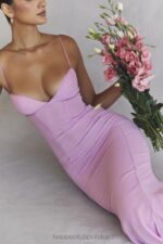 House of CB Różowa Sukienka Maxi Elegancja na Każdą Okazję - Image 12