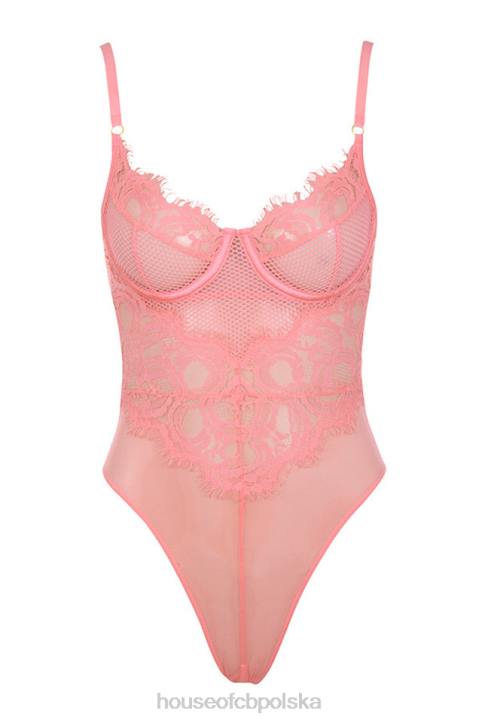 House of CB Różowe Koronkowe Body Nadia Modna Odzież Damska - Image 14