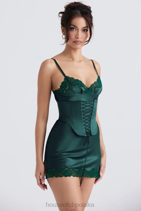 House of CB Satynowa sukienka halka Soraya Zielona elegancka moda na każdą okazję - Image 12