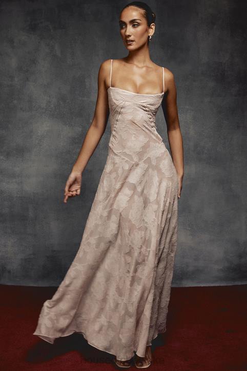House of CB Seren Maxi Sukienka Różowe Kwiaty Koronka Elegancja - Image 6