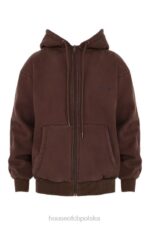 House of CB Storm Chocolate Bluza z kapturem na zamek modna odzież damska - Image 12