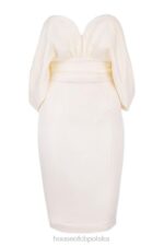 House of CB Sukienka Aisha bez ramiączek w kolorze kości słoniowej elegancka moda wieczorowa - Image 7