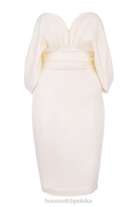 House of CB Sukienka Aisha bez ramiączek w kolorze kości słoniowej elegancka moda wieczorowa - Image 7