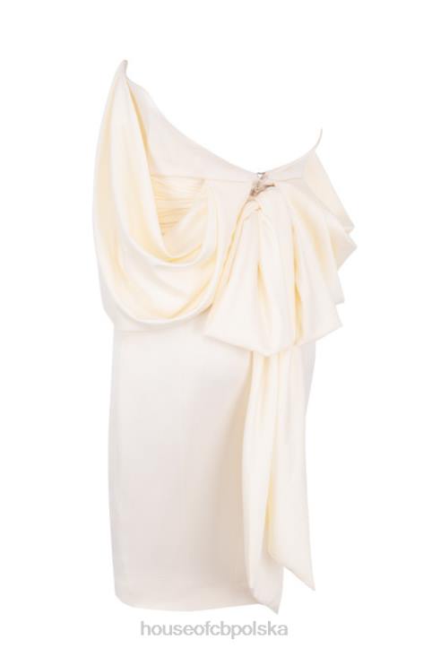 House of CB Sukienka Aisha bez ramiączek w kolorze kości słoniowej elegancka moda wieczorowa - Image 8