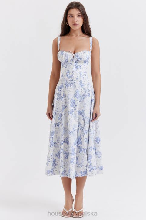 House of CB Sukienka Carmen Gorsetowa Niebieska Trendy Moda Kobieca - Image 6