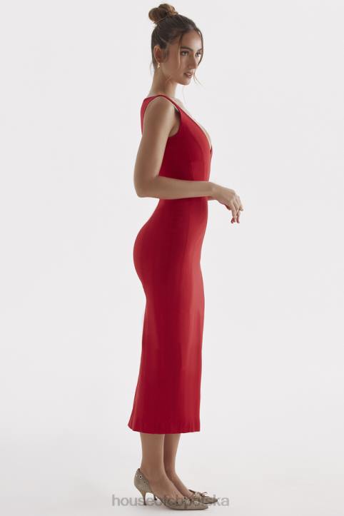 House of CB Sukienka Cece czerwona różowa dekolt sexy na każdą okazję - Image 12