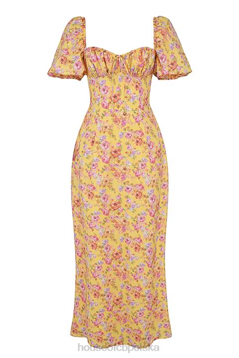 House of CB Sukienka felizia masło z bufiastymi rękawami modna odzież - Image 12