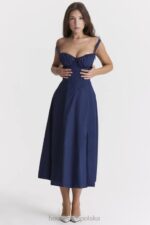 House of CB Sukienka gorsetowa Carmen granatowa stylowa moda - Image 11