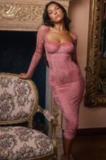 House of CB Sukienka Gorsetowa Seraphina Różowy Trend - Image 4