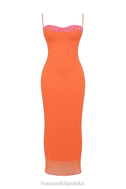 House of CB Sukienka maxi Aiza Płomienisty Pomarańcz Stylowa Modna Odzież - Image 8
