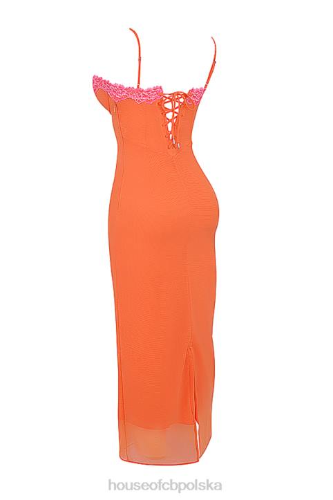 House of CB Sukienka maxi Aiza Płomienisty Pomarańcz Stylowa Modna Odzież - Image 9