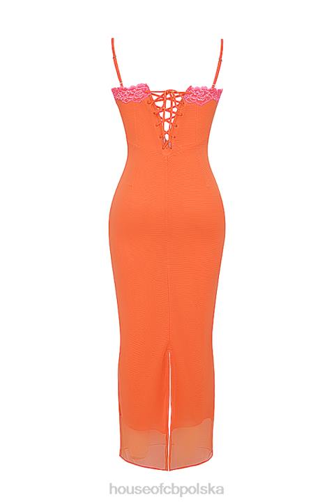 House of CB Sukienka maxi Aiza Płomienisty Pomarańcz Stylowa Modna Odzież - Image 10