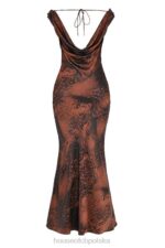 House of CB Sukienka maxi antyczna miedź Alaina modna elegancja - Image 3