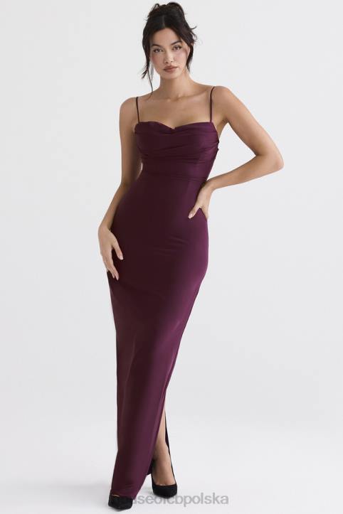 House of CB Sukienka maxi gorsetem Lani Merlot Elegancja na każdą okazję - Image 2