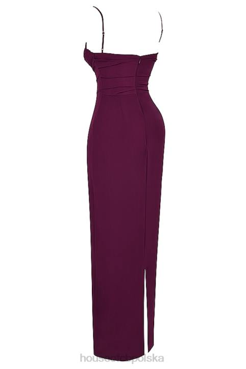 House of CB Sukienka maxi gorsetem Lani Merlot Elegancja na każdą okazję - Image 11
