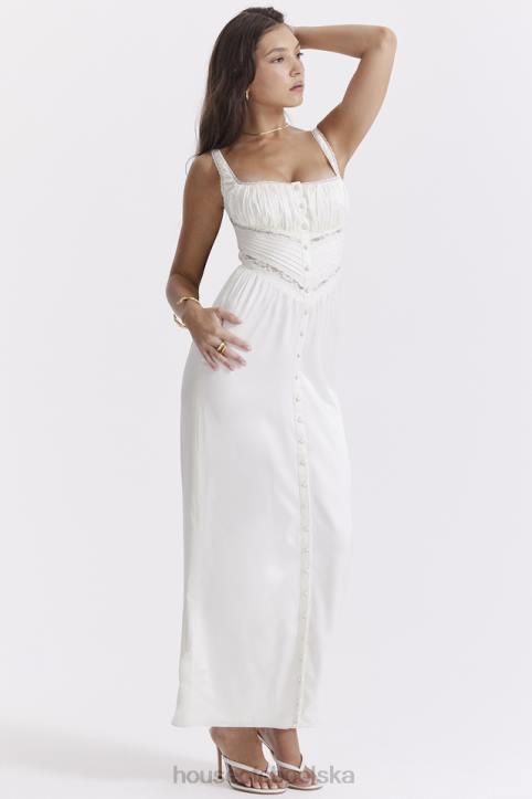 House of CB Sukienka maxi jedwabna illiana kolor kości słoniowej elegancka moda - Image 12