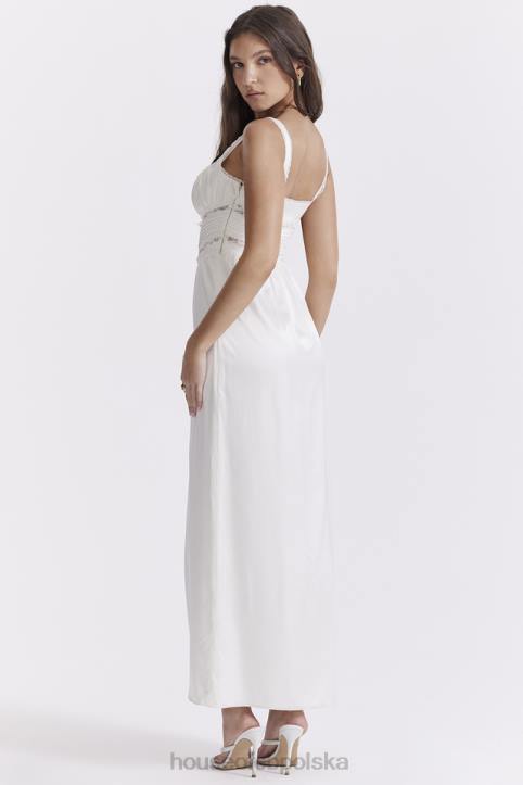 House of CB Sukienka maxi jedwabna illiana kolor kości słoniowej elegancka moda - Image 14