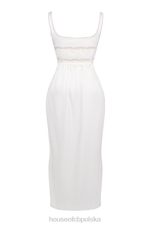 House of CB Sukienka maxi jedwabna illiana kolor kości słoniowej elegancka moda - Image 6