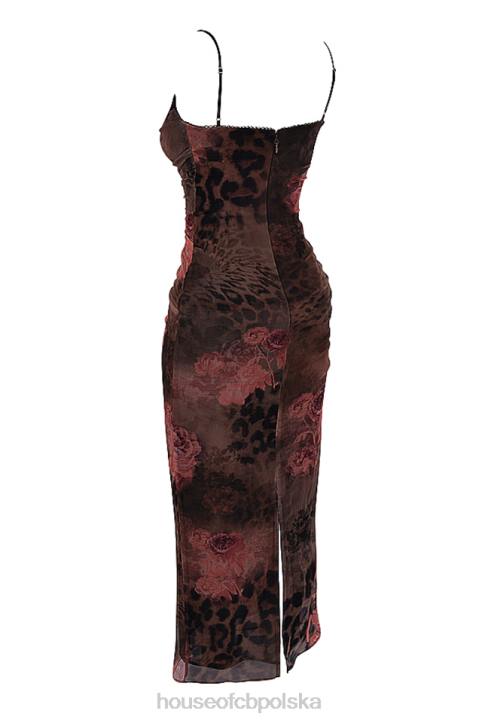House of CB Sukienka maxi Nalini z kolorowym nadrukiem modna odzież - Image 6