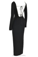 House of CB Sukienka maxi Rosa z czarnymi kryształkami Elegancja na każdą okazję - Image 6