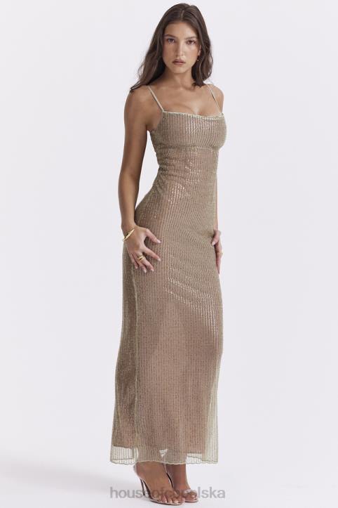 House of CB Sukienka maxi z koralikami cafe au lait limitowana edycja 4PND220 modna odzież damska - Image 17