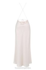 House of CB Sukienka maxi z rozcięciem kości słoniowej elegancka moda damska - Image 11