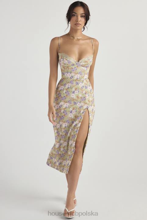 House of CB Sukienka midi Charlotte Piwonowy Print Elegancja na Każdą Okazję - Image 11