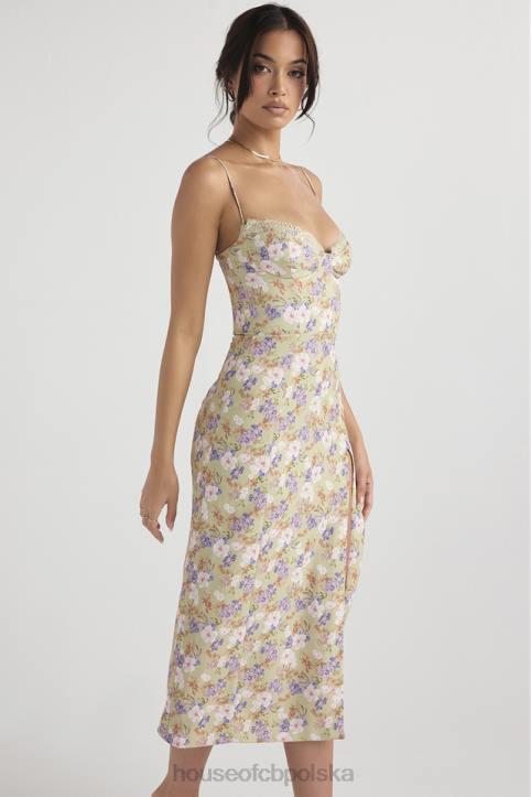 House of CB Sukienka midi Charlotte Piwonowy Print Elegancja na Każdą Okazję - Image 17